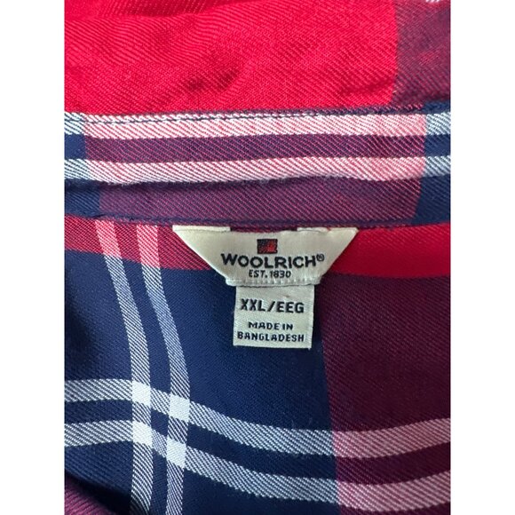 Woolrich Roll Tab Sleeve Plaid Button Down Tunic Women's Size XXL - Picture 7 of 10